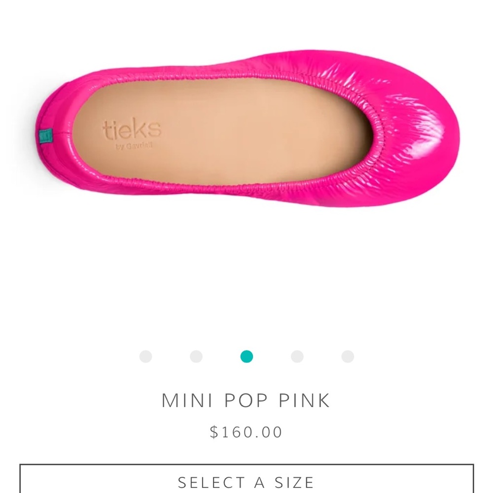 Tieks Mini Pop Pink Kids Shoes - Picture 3 of 11